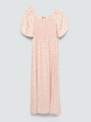 Sukienka damska midi z wiskozy z motywem kwiatowym różowa Bler 600. Czerwone sukienki damskie BIG STAR, l, bez wzorów, z tkaniny, bez kołnierzyka, bez ramiączek, midi, dopasowane. Za 249.99 zł.