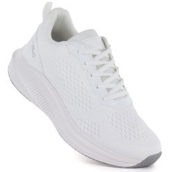 Buty sportowe na platformie białe NEWS 254. Białe obuwie sportowe damskie NEWS, bez wzorów, z materiału, bez zapięcia. Za 139.99 zł.