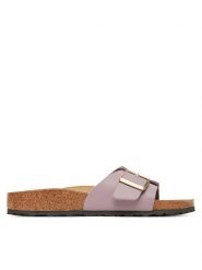 Birkenstock Klapki Catalina 1030250 Fioletowy. Fioletowe klapki damskie Birkenstock, bez wzorów, ze skóry, bez obcasa, bez zapięcia. Za 359.99 zł.