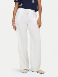 ONLY Spodnie materiałowe Lita 15370273 Biały Relaxed Fit. Białe spodnie materiałowe damskie ONLY, bez wzorów, z materiału. Za 169.99 zł.