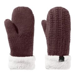 Rękawiczki turystyczne zimowe damskie Jack Wolfskin Highloft Knit Mitten. Czerwone rękawiczki damskie Jack Wolfskin, bez wzorów, z poliesteru. Za 108.64 zł.