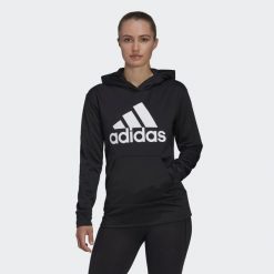 Bluza z dużym logo adidas Aeroready. Białe bluzy damskie Adidas, s, bez wzorów, sportowe, bez ramiączek, bez kaptura. Za 222.00 zł.