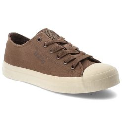 Trampki damskie Big Star, cholewka z materiału tekstylnego klasyczne sznurowanie zaokrąglony gumowy nosek, brązowe, TT274123. Brązowe trampki i tenisówki damskie BIG STAR, bez wzorów, z gumy, bez zapięcia. Za 107.90 zł.