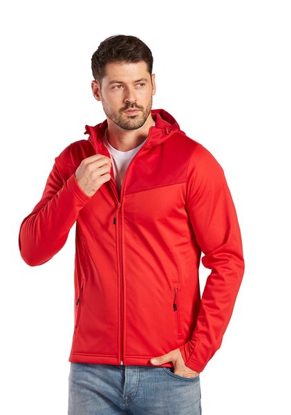 Kurtka Erima Softshell Performance. Czerwone kurtki sportowe męskie Erima, m, bez wzorów, z materiału, z kapturem, do piłki ręcznej. Za 240.85 zł.
