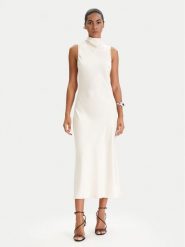 Patrizia Pepe Sukienka koktajlowa 8A1627/A269-W409 Écru Regular Fit. Sukienki damskie Patrizia Pepe, bez wzorów, z syntetyku, wizytowe, bez kołnierzyka, bez ramiączek. Za 1,249.00 zł.