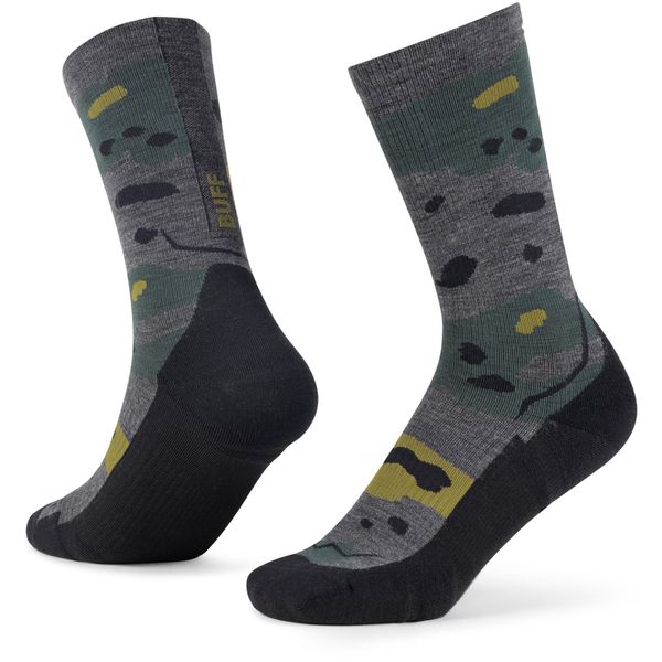 Skarpetki Buff MERINO LIGHTWEIGHT CREW SOCK LWC2. Szare skarpetki damskie Buff, bez wzorów, z elastanu. Za 109.99 zł.