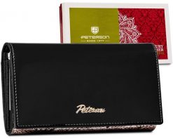 Skórzany, duży portfel damski z systemem RFID — Peterson. Portfele damskie Peterson, ze skóry. Za 124.00 zł.