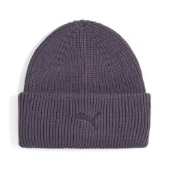Średnia czapka beanie Wardrobe Essentials z grubej przędzy PUMA. Szare czapki damskie Puma, bez wzorów, z dzianiny. Za 129.00 zł.