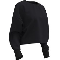 Bluza damska Domyos Gym & Pilates crop. Fioletowe bluzy damskie DOMYOS, m, bez wzorów, z bawełny, eleganckie, bez ramiączek, bez kaptura. Za 59.99 zł.
