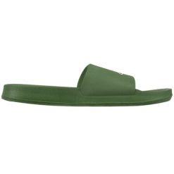 Klapki basenowe dla dorosłych Kappa Krus. Zielone klapki damskie Kappa, bez wzorów, z materiału, bez obcasa, bez zapięcia. W wyprzedaży za 51.00 zł.