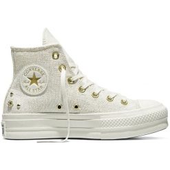 Buty sportowe Converse Chuck Taylor All Star Lift. Brązowe obuwie sportowe damskie Converse, bez wzorów, bez zapięcia. Za 590.00 zł.