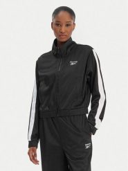 Reebok Bluza Cecilia RK25511CCW Czarny Regular Fit. Czarne bluzy damskie Reebok, l, bez wzorów, z syntetyku, bez ramiączek, bez kaptura. Za 219.99 zł.