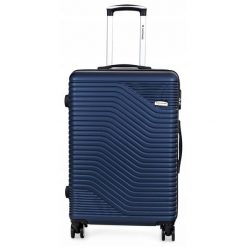 Walizka podróżna na kółkach Sapphire ST-140 DUO - duża ABS. Niebieskie walizki damskie SAPPHIRE, bez wzorów, duże. W wyprzedaży za 148.80 zł.