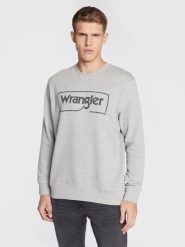 WRANGLER FRAME LOGO CREW MĘSKA BLUZA NADRUK MID GREY W662HAX37 112320241. Szare bluzy męskie Wrangler, m, bez wzorów, bez ramiączek, bez kaptura. W wyprzedaży za 89.99 zł.