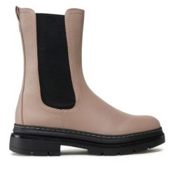 Sztyblety Tamaris. Brązowe botki damskie Tamaris, bez wzorów, bez obcasa, na płaskiej podeszwie, bez zapięcia. Za 259.99 zł.