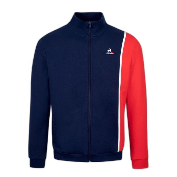 Bluza zapinana na zamek błyskawiczny Le Coq Sportif Saison 1 N°1. Białe bluzy męskie le coq sportif, xs, bez wzorów, sportowe, bez ramiączek, bez kaptura. Za 425.55 zł.