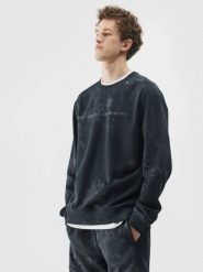 4F Bluza dresowa nierozpinana bez kaptura męska - grafitowa L. Szare bluzy męskie 4F, l, bez wzorów, z bawełny, klasyczne, bez ramiączek, bez kaptura. W wyprzedaży za 79.99 zł.