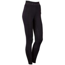 Damskie legginsy jeździeckie z pełną przyczepnością Harry's Horse Equitights Den. Czarne legginsy damskie HARRYS HORSE, bez wzorów. Za 375.50 zł.