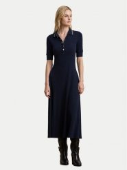 LAUREN RALPH LAUREN Sukienka codzienna 200957638001 Granatowy Slim Fit. Niebieskie sukienki damskie Lauren Ralph Lauren, na co dzień, xs, bez wzorów, z bawełny, bez kołnierzyka, bez ramiączek, proste. Za 579.99 zł.