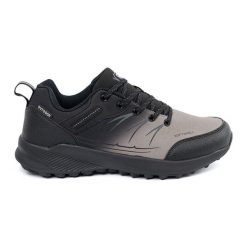 Buty trekkingowe szaro-czarne DK. Czarne trekkingi męskie z materiału, bez zapięcia. Za 212.22 zł.