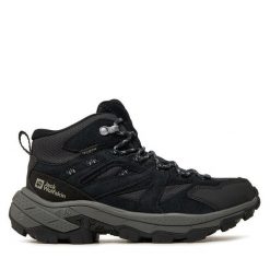 Trekkingi Jack Wolfskin. Szare obuwie sportowe damskie Jack Wolfskin, bez wzorów, bez zapięcia, trekkingowe. Za 519.99 zł.
