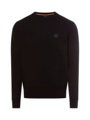 BOSS Orange sweter z dzianiny z zawartością kaszmiru - Kanovano Mężczyźni Bawełna czarny, M. Czarne swetry męskie BOSS Orange, m, bez wzorów, z bawełny, eleganckie, bez kołnierzyka, bez ramiączek. Za 599.95 zł.