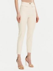 Elisabetta Franchi Spodnie materiałowe PA-077-51E2-V320 Écru Regular Fit. Spodnie materiałowe damskie Elisabetta Franchi, bez wzorów, z materiału. Za 729.99 zł.