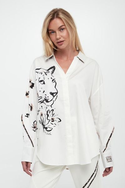 Koszula damska z lwem SPORTALM. Koszule damskie Sportalm, bez wzorów, bez kołnierzyka, bez ramiączek. Za 1,019.00 zł.