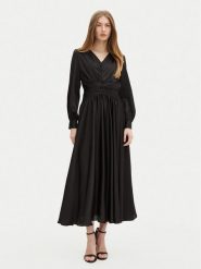 Guess Sukienka wieczorowa W5PK1X WD8G2 Czarny Regular Fit. Czarne sukienki damskie Guess, s, z aplikacjami, z syntetyku, wizytowe, bez kołnierzyka, bez ramiączek. Za 529.99 zł.
