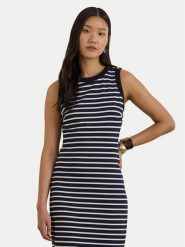 LAUREN RALPH LAUREN Sukienka codzienna 200P09091001 Granatowy Slim Fit. Niebieskie sukienki damskie Lauren Ralph Lauren, na co dzień, bez wzorów, z syntetyku, bez kołnierzyka, bez ramiączek, proste. Za 1,199.00 zł.