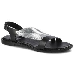 Czarne Sandały Dwunasty Shoes Damskie Buty Na Lato. Czarne sandały damskie Dwunasty Shoes, bez wzorów, ze skóry, bez obcasa, na obcasie, bez zapięcia. Za 205.00 zł.