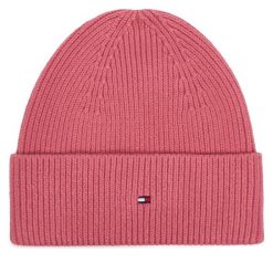 Czapka Tommy Hilfiger. Czerwone czapki damskie Tommy Hilfiger, na zimę, bez wzorów. Za 189.99 zł.