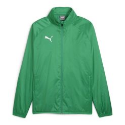 Kurtka dresowa bramkarza Puma. Zielone kurtki męskie Puma, xl, bez wzorów, z dresówki, z kapturem. Za 275.50 zł.