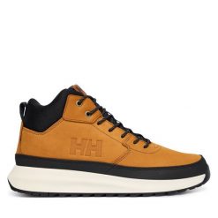 Trekkingi Helly Hansen. Brązowe botki męskie Helly Hansen, bez wzorów, sportowe, bez obcasa, bez zapięcia. Za 479.99 zł.