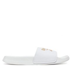 Klapki Reebok. Białe klapki damskie Reebok, bez wzorów, bez obcasa, bez zapięcia. Za 71.99 zł.