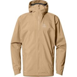 Kurtka turystyczna Haglöfs. Brązowe kurtki męskie Haglöfs, bez wzorów, sportowe, bez kaptura. Za 749.75 zł.