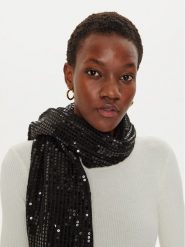 Guess Komin W4BZ27 Z3J92 Czarny. Czarne rękawiczki damskie Guess, z aplikacjami, z materiału. Za 229.99 zł.