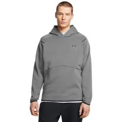 Bluza z kapturem Under Armour Unstoppable Fleece. Czarne bluzy męskie Under Armour, m, bez wzorów, bez ramiączek, z kapturem. Za 456.00 zł.