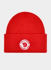 Czapka zimowa Fjallraven 1960 Logo Hat - true red. Czerwone czapki damskie Fjällräven, na zimę, bez wzorów, z dzianiny, klasyczne. Za 290.85 zł.