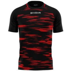 T-shirt Sportowy Givova Pixel 2XS Czarny-Czerwony Unisex. Czarne koszulki sportowe damskie Givova, xs, bez wzorów, bez ramiączek, do piłki nożnej. Za 140.99 zł.