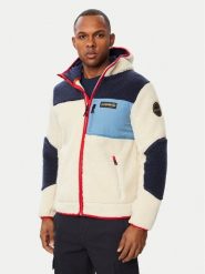 Napapijri Polar Yupik NP0A8AZX Kremowy Regular Fit. Białe bluzy sportowe męskie Napapijri, m, bez wzorów, z polaru, bez kaptura. Za 919.99 zł.