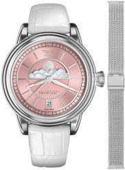 Zegarek damski Aviator V.1.33.0.257.4.WM-SET srebrny. Szare zegarki damskie AVIATOR, srebrne. Za 3,116.57 zł.