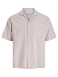 Jack & Jones Koszula Breeze 12288594 Beżowy Relaxed Fit. Brązowe koszule męskie Jack & Jones, m, bez wzorów, z bawełny, bez kołnierzyka, bez ramiączek. Za 119.99 zł.