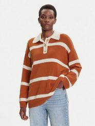 Gant Sweter 4805341 Brązowy Relaxed Fit. Brązowe swetry nierozpinane damskie GANT, l, bez wzorów, z bawełny, bez kołnierzyka, bez ramiączek. Za 709.99 zł.