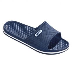 Klapki damskie Beco ciemnoniebieskie. Niebieskie klapki damskie 47 Brand, bez wzorów, z materiału, bez obcasa, bez zapięcia. Za 180.99 zł.