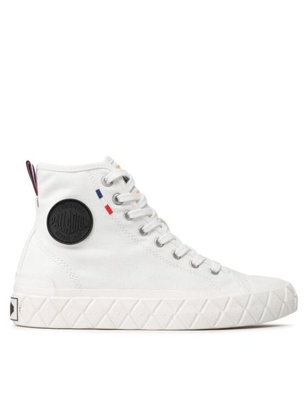 Palladium Trampki Ace Cvs Mid U 77015-116-M Biały. Białe trampki męskie Palladium, bez wzorów, z materiału, bez zapięcia. Za 339.99 zł.