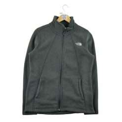 Second life - The North Face kurtka polarowa damska - Jak nowy. Czarne kurtki sportowe damskie The North Face, l, bez wzorów, z materiału, bez ramiączek, bez kaptura, outdoorowe. Za 170.36 zł.