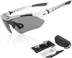 Uniseksowe okulary sportowe z polaryzacją ROCKBROS. Brązowe okulary przeciwsłoneczne damskie ROCKBROS. Za 73.08 zł.