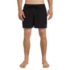 Szorty kąpielowe dla Mężczyzn EVERYDAY SOLID VOLLEY 15". Czarne kąpielówki męskie Quiksilver, bez wzorów, z poliesteru, sportowe. Za 129.99 zł.