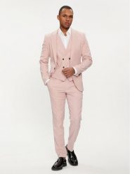 Hugo Garnitur Arti/Hesten 242 50526868 Różowy Extra Slim Fit. Czerwone garnitury męskie Hugo, m, bez wzorów, z bawełny. Za 2,799.00 zł.
